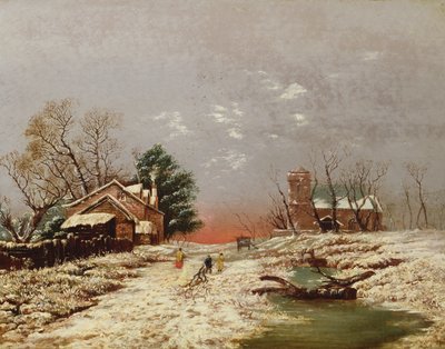 Winter Scene by Unbekannt Unbekannt